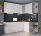 Миниатюра изображения товара Кухонный гарнитур Интерлиния Мила Матте 1.5x2.0 А правая (белый/белый/кастилло тёмный)