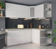 Миниатюра изображения товара Кухонный гарнитур Интерлиния Мила Матте 1.5x2.0 А правая (белый/белый/опал светлый)