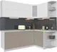 Миниатюра изображения товара Кухонный гарнитур Interline Мила Матте 1.5x2.1 А правая (белый/луна/опал светлый)