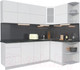 Миниатюра изображения товара Кухонный гарнитур Интерлиния Мила Матте 1.5x2.3 А правая (белый/белый/кастилло тёмный)
