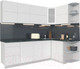 Миниатюра изображения товара Кухонный гарнитур Интерлиния Мила Матте 1.5x2.4 А правая (белый/белый/кастилло тёмный)