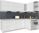Миниатюра изображения товара Кухонный гарнитур Интерлиния Мила Матте 1.5x2.4 А правая (белый/белый/опал светлый)
