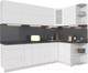 Миниатюра изображения товара Кухонный гарнитур Интерлиния Мила Матте 1.5x2.6 А правая (белый/белый/кастилло темный)