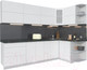 Миниатюра изображения товара Кухонный гарнитур Интерлиния Мила Матте 1.5x2.7 А правая (белый/белый/кастилло тёмный))
