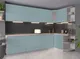 Миниатюра изображения товара Кухонный гарнитур Interline Мила Матте 1.5x3.0 А правая (океан/океан/травертин серый)