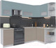 Миниатюра изображения товара Кухонный гарнитур Interline Мила Матте 1.5x2.5 Б правая (океан/луна/травертин серый)