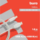 Миниатюра изображения товара Кабель Buro USB2.0-AM/BM-1.8M-MG (1.8м, серый)