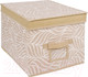 Миниатюра изображения товара Коробка для хранения Handy Home Листья 400x300x250 / UC-211 (бежевый)