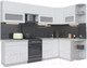 Миниатюра изображения товара Кухонный гарнитур Интерлиния Мила Матте 1.5x2.8 Б правая (белый/белый/опал светлый)