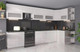 Миниатюра изображения товара Кухонный гарнитур Интерлиния Мила Матте 1.5x3.6 Б правая (белый/белый/кастилло темный)