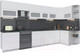 Миниатюра изображения товара Кухонный гарнитур Интерлиния Мила Матте 1.5x3.7 Б правая (белый/белый/кастилло темный)