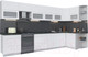 Миниатюра изображения товара Кухонный гарнитур Интерлиния Мила Матте 1.5x3.8 Б правая (белый/белый/кастилло темный)