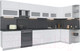 Миниатюра изображения товара Кухонный гарнитур Интерлиния Мила Матте 1.5x3.9 Б правая (белый/белый/кастилло темный)
