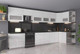 Миниатюра изображения товара Кухонный гарнитур Интерлиния Мила Матте 1.5x3.9 Б правая (белый/белый/кастилло темный)