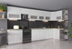 Миниатюра изображения товара Кухонный гарнитур Интерлиния Мила Матте 1.5x3.9 Б правая (белый/белый/опал светлый)
