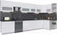 Миниатюра изображения товара Кухонный гарнитур Интерлиния Мила Матте 1.5x4.0 Б правая (белый/белый/кастилло темный)