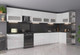 Миниатюра изображения товара Кухонный гарнитур Интерлиния Мила Матте 1.5x4.0 Б правая (белый/белый/кастилло темный)