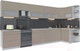 Миниатюра изображения товара Кухонный гарнитур Интерлиния Мила Матте 1.5x4.0 Б правая (луна/луна/травертин серый)