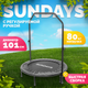 Миниатюра изображения товара Батут для джампинга Sundays D101 (черный, с ручкой)