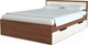 Миниатюра изображения товара Двуспальная кровать Стендмебель Гармония КР-604 160x200 (ясень шимо светлый/ясень шимо темный)