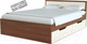 Миниатюра изображения товара Односпальная кровать Стендмебель Гармония КР-608 90x200 (ясень шимо светлый/ясень шимо темный)