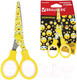 Миниатюра изображения товара Ножницы канцелярские Brauberg Kid Series Смайлики / 232274 (желтый/белый)
