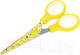 Миниатюра изображения товара Ножницы канцелярские Brauberg Kid Series Смайлики / 232274 (желтый/белый)
