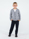 Миниатюра изображения товара Кардиган детский Amarobaby Pure Love School / AB-OD21-PLS1901/11-128 (серый, р. 128)