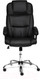Миниатюра изображения товара Кресло офисное Tetchair Bergamo (хром/кожзам черный)