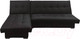 Миниатюра изображения товара Диван угловой Асмана Марсель без подлокотников правый (искусственная кожа черный)