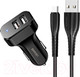 Миниатюра изображения товара Зарядное устройство автомобильное Usams US-CC087 C13 + кабель Type-C / NTU35TC13TZ (черный)