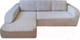 Миниатюра изображения товара Чехол на угловой диван Софатэкс ПО-3 без оборки левый (ваниль)