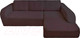 Миниатюра изображения товара Чехол на угловой диван Софатэкс ПО-3 без оборки правый / 01027 (шоколад)