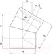 Миниатюра изображения товара Поворот дымохода Ferrum Ф180 / f2323 (угол 135°, 430/0.8мм)