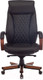 Миниатюра изображения товара Кресло офисное Бюрократ Т-9924 Walnut (кожа черный/металл/дерево)