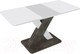 Миниатюра изображения товара Обеденный стол ТриЯ Люксембург Тип 1 (ателье темный/белый/стекло белое матовое)