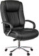 Миниатюра изображения товара Кресло офисное Бюрократ T-9925 SL/BLACK (кожа черный/хром)