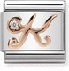 Миниатюра изображения товара Звено для браслета NominatioN Буква K 430310/11