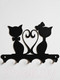 Миниатюра изображения товара Ключница настенная KN Влюбленные коты (черный)