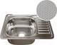 Миниатюра изображения товара Мойка кухонная Mixline L 532308 (декор, с сифоном)