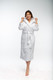 Миниатюра изображения товара Халат Lilia Женский махровый длинный с капюшоном 13С-0514 (р-р 48/170, белый)