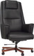 Миниатюра изображения товара Кресло офисное Бюрократ Duke (черный кожа/дерево)