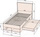 Миниатюра изображения товара Односпальная кровать Интерлиния SC-К90 90x200 (дуб золотой/белый платинум)