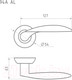 Миниатюра изображения товара Ручка дверная Нора-М AL 94А AL / 15292 (матовый никель)