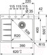 Миниатюра изображения товара Мойка кухонная Franke CNG 611/211-62 TL (114.0639.705)