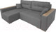 Миниатюра изображения товара Диван угловой ФорестДекоГрупп Милан 2 правый (Lux 05, рогожка светло-серый)