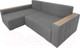 Миниатюра изображения товара Диван угловой ФорестДекоГрупп Милан 2 правый (Lux 05, рогожка светло-серый)