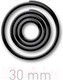 Миниатюра изображения товара Кольца для переплета OPUS EasyRing 30мм до 240 листов / EASYRING30CZA60 (60шт, черный)