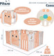 Миниатюра изображения товара Игровой манеж Pituso Сова / L-ZDWL03 (персиковый/белый)