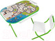 Миниатюра изображения товара Комплект мебели с детским столом Дэми Всезнайка. На дороге (зеленый)
